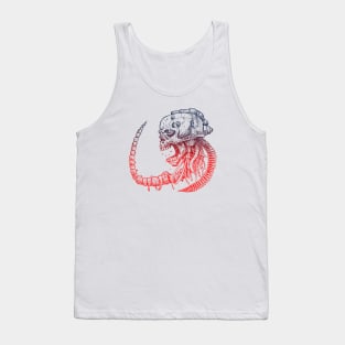 cyberskull red blue Tank Top